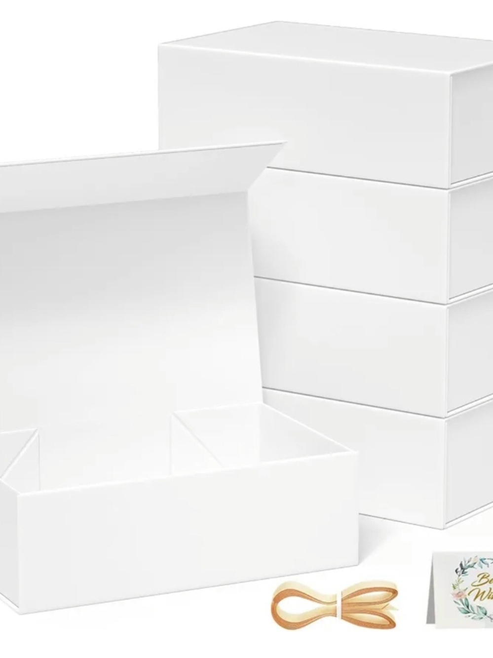 White Gift Storage Boxes Set - Premium Organizer